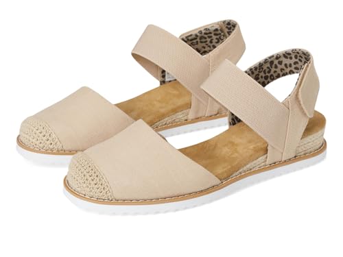 Skechers Desert Kiss-Sun Shining Zapatos planos tipo bailarina para mujer, Natural, 38 EU