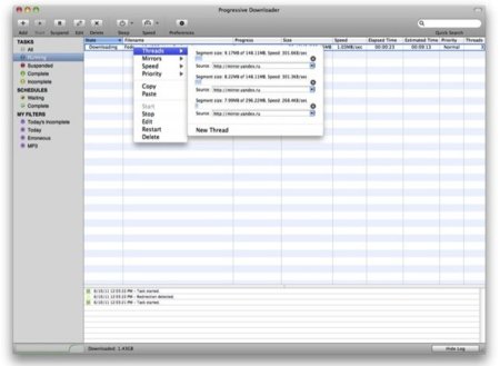 Progressive Download, un gestor de descargas gratuito para OS X