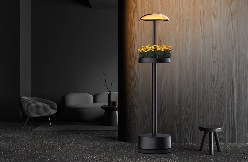 La nueva lámpara LED de LG es además una avanzada jardinera donde cultivar tus plantas y verduras favoritas