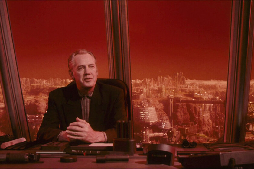 View Of Mars Colony From Cohaagens Office In Total Recall 1990 Movie Humanmars Net
