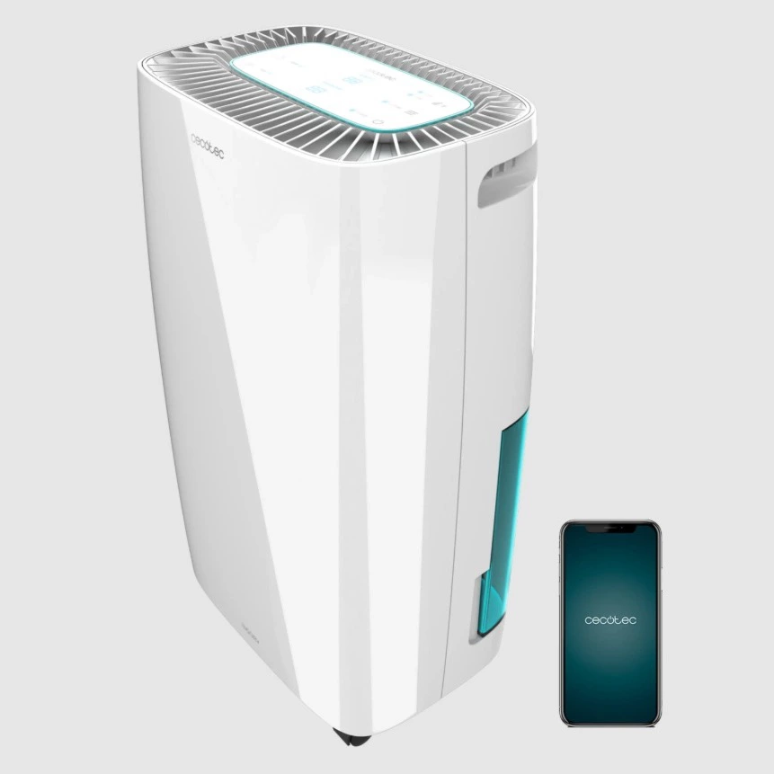 Deshumidificador - Cecotec BigDry 4000 Expert Connected, 2.5l, 40 m², Pantalla LED