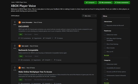 Xbox Player Voice Peticiones Exclusivos Copia