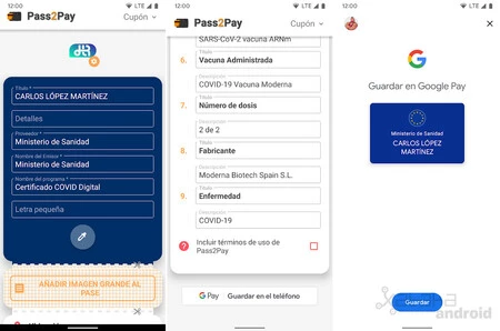 Covid Google Pay 証明書を保存する