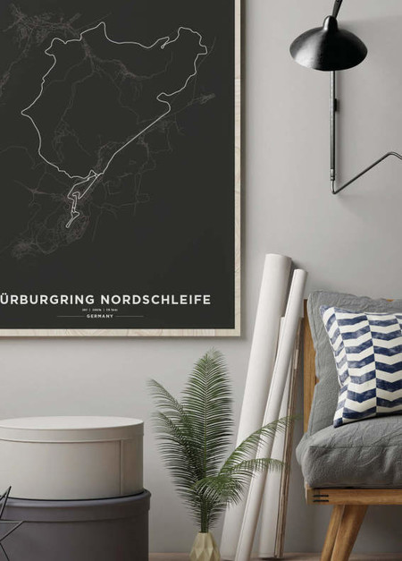 Regalos para hombres que le gustan los coches Nürburgring Nordschleife cuadro