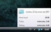 Windows Vista: poner más de un reloj