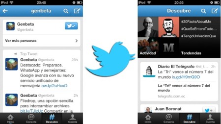 Twitter actualiza su aplicación móvil en iOS y Android mezclando el tipo de contenido de cada sección