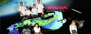 Hace casi 20 años Honda quiso "agitar conciencias" pintando su coche de F1 con la bola del mundo. Acabó quebrando en un año