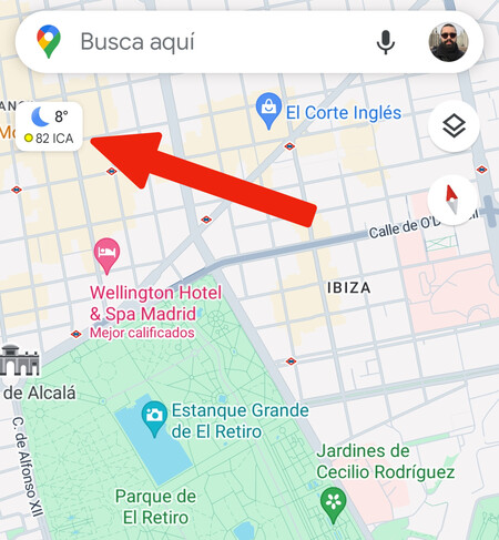 Tiempo Google Maps Android 2