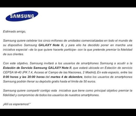 Actualizado: Llena el depósito de combustible ¡gratis! enseñando tu smartphone Samsung ¡sólo hoy!