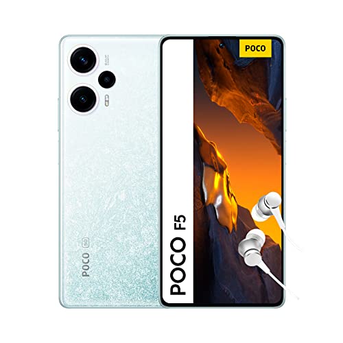 POCO F5 5G - Smartphone de 8+256GB, Pantalla de 6.67” 120Hz FHD+ POLED, Snapdragon 7+ Gen 2, Triple Camara 64MP con OIS , 5000mAh, NFC, Blanco (Versión ES + 3 años de garantía)
