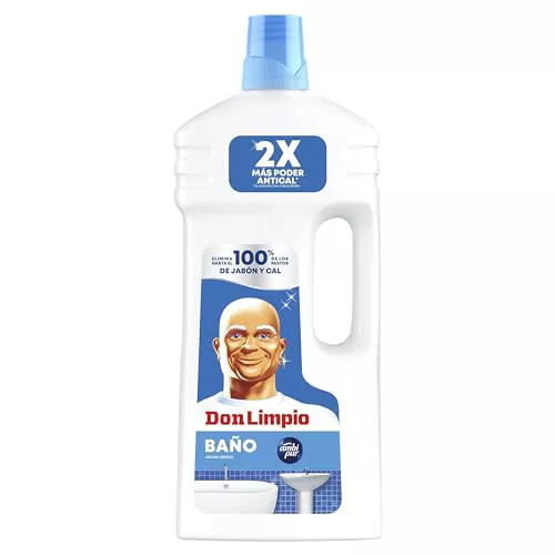 DON LIMPIO Baño Limpiador Liquido, Producto de limpieza para Baño Con Tecnología Antigoteo, Elimina el 100 por ciento de los Restos de Jabon, 1.3 L (Paquete de 1)