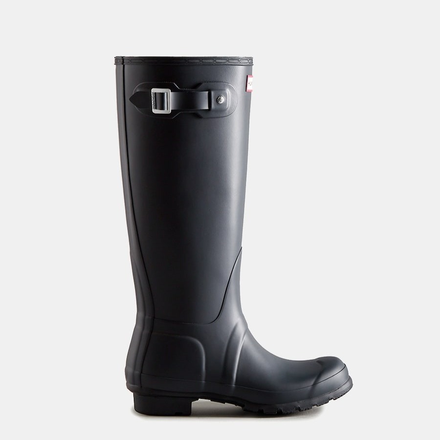 Botas de agua Original altas de mujer con acabado mate y detalle de hebilla lateral - Hunter - Azul marino


