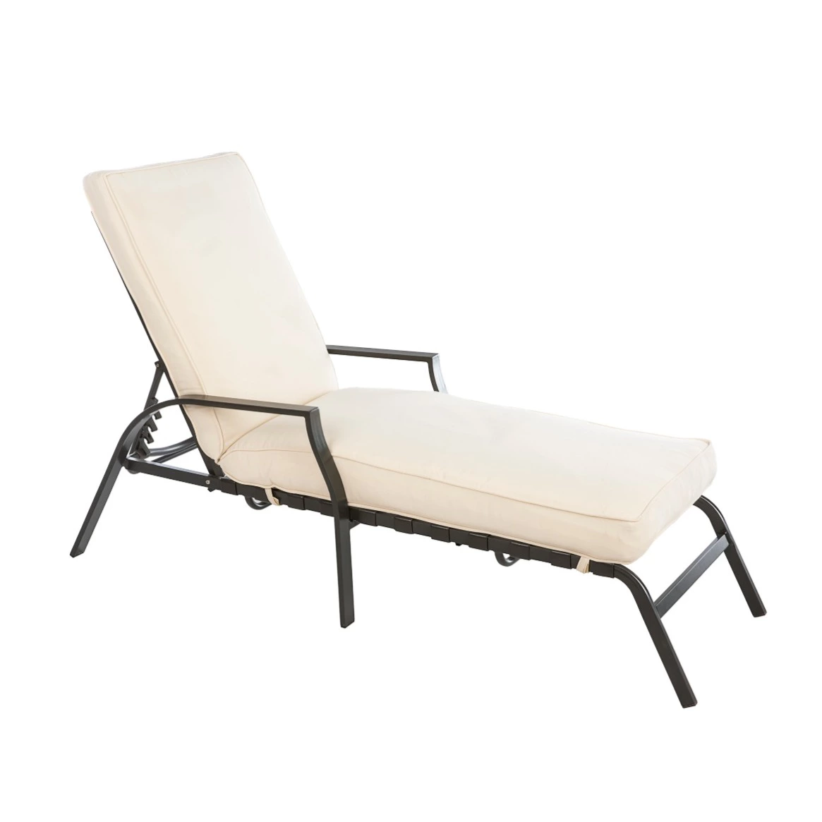 Tumbona de jardín de aluminio NATERIAL Turín blanca