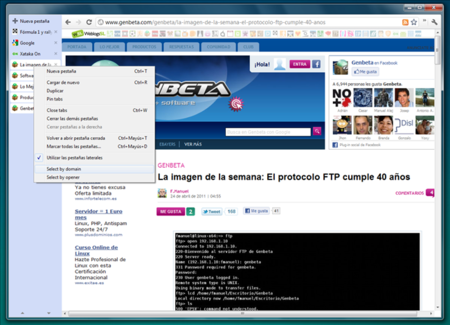 Chrome añade selección de pestañas, una página de Nueva pestaña rediseñada y más