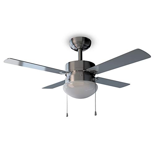 Cecotec Ventilador de Techo con Luz EnergySilence Aero 450. 50 W, Bajo consumo, 106 cm de Diámetro, Luz