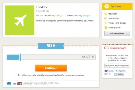 Leetchi, crea botes entre amigos para cualquier causa o para comprar en Amazon sin cargos adicionales