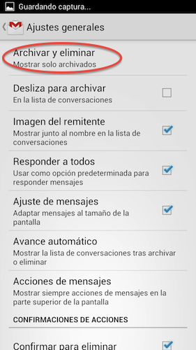 Archivar y eliminar