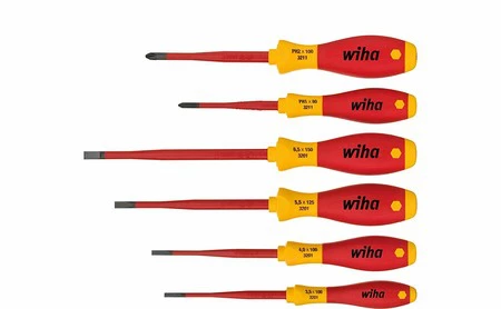 Por 27,49 euros podemos hacernos con el juego de destornilladores Wiha 35389 SoftFinish electric slimFix 3201K6 en Amazon 