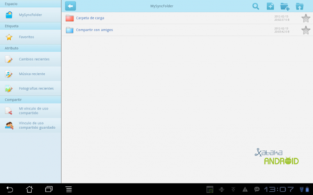 interfaz tablet asus webstorage