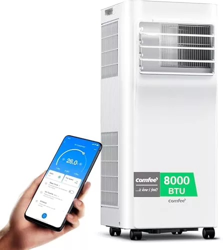 COMFEE Pingüino Aire Acondicionado Portátil 3 en 1 | 8000 BTU/2000 Frigorías Con App