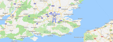 Un hombre camina más de 300 kilómetros para hacer una gigantesa silueta de su cuerpo en Google Maps