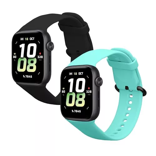 kwmobile Pulsera compatible con HONOR Watch 5 (STL-L19) correa - 2x Correas de silicona flexible - Tamaño ajustable