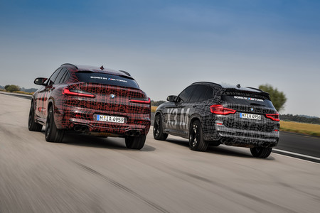 BMW X3 M y X4 M prototipos trasera