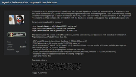 450_1000 1 TB de información confidencial al servicio de la dark web: Argentina alerta por filtración masiva de datos de organismos públicos, mientras ARCA lo niega