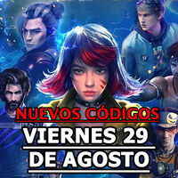 Free Fire MAX, códigos gratuitos del Viernes 29 de agosto 