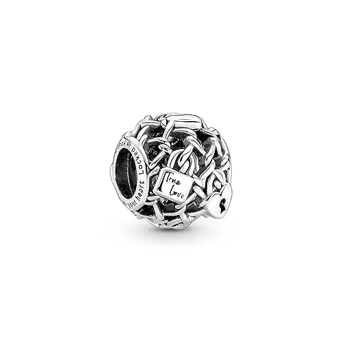 PANDORA Charm 790071C00 candádo y cadena