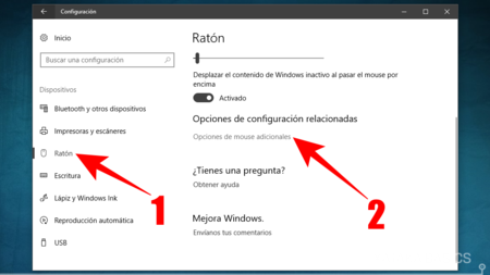 Opciones De Mouse Adicionales