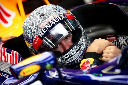 Camuflaje óptico para el último casco de Sebastian Vettel