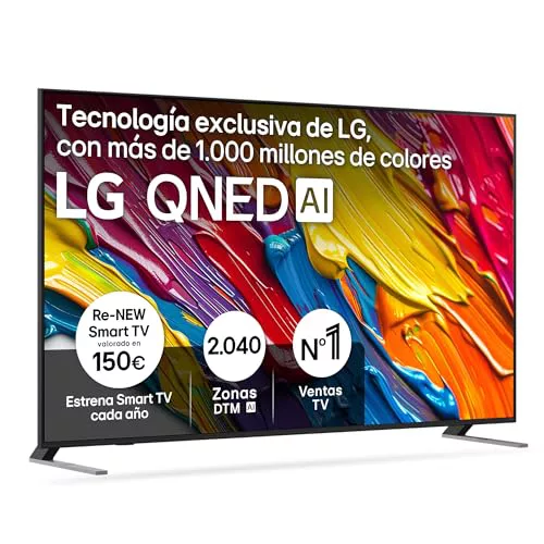 LG 75QNED84A6C - TV 75", QNED 4K, Smart TV, WebOS 25, Super Upscaling, Dolby Vision y Atmos, Alexa/Google Assistant, Negro