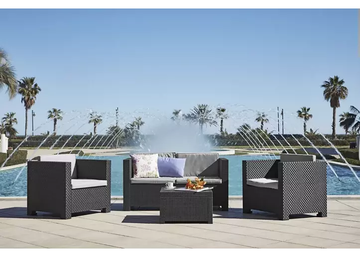 Conjunto de jardín DIVA MEDITERRÁNEO de 4 plazas