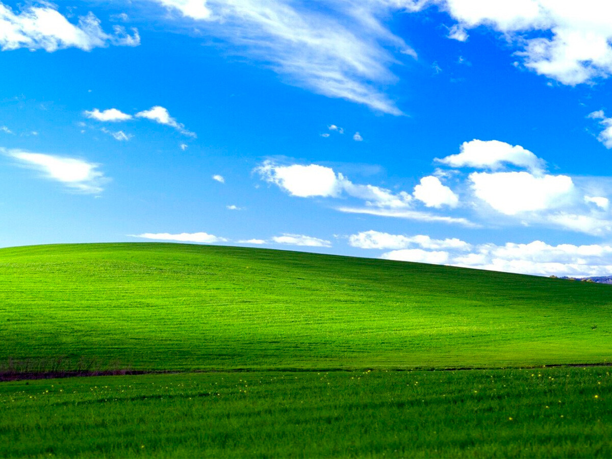 Esta é a aparência atual da icônica paisagem montanhosa do Windows