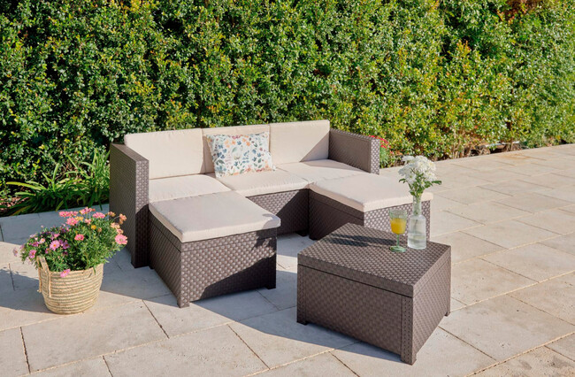 Conjunto De Jardin Diva Chaisse Longue Wengue