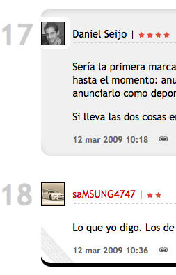 El sistema de karma en Motorpasión