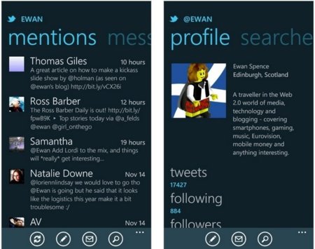 La aplicación oficial de Twitter se actualiza para Windows Phone Mango