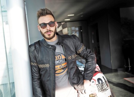 AXO Vintage, chaqueta de cuero de estilo clásico