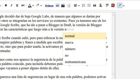 El texto predictivo llega a Blogger in draft con Google Scribe