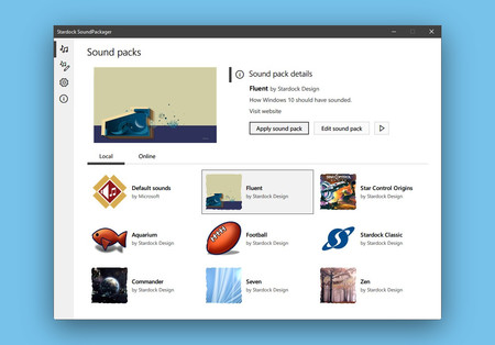 SoundPackager es una pequeña aplicación para cambiar todos los sonidos del sistema de Windows 10 en un par de clicks