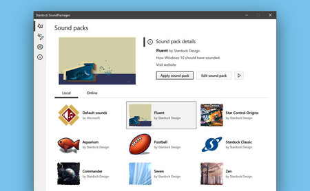 SoundPackager es una pequeña aplicación para cambiar todos los sonidos del sistema de Windows 10 en un par de clicks