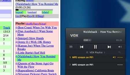 Recibiendo música por streaming en mi Mac utilizando Vox