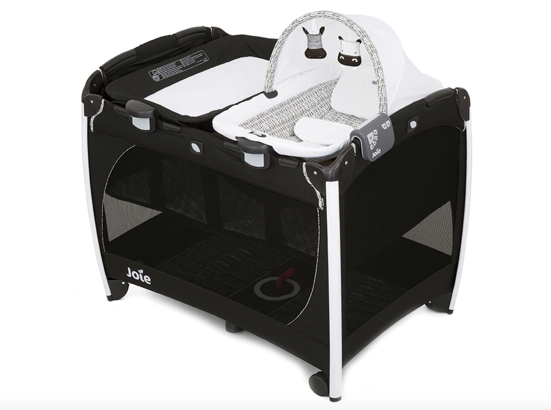 JOIE
Cuna de Viaje Joie con dos alturas Excursion Change & Rock Dots negro/estampado