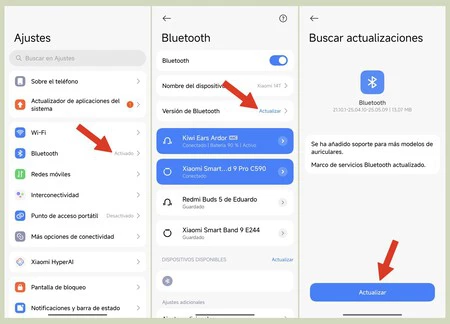 Xiaomi Actualizar Bluetooth