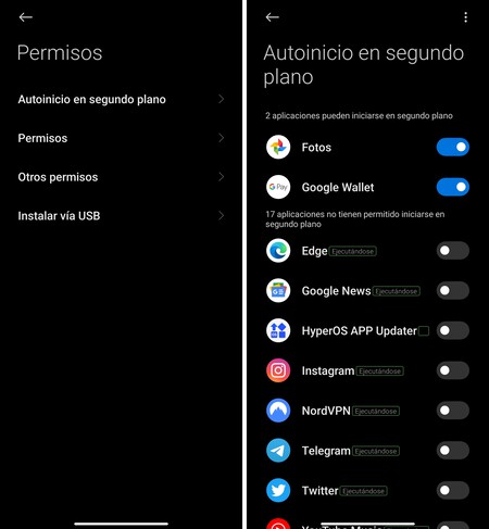 Xiaomi Segundo Plano Apps