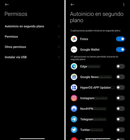 Xiaomiにはアプリのバックグラウンドを許可または拒否するツールがあります