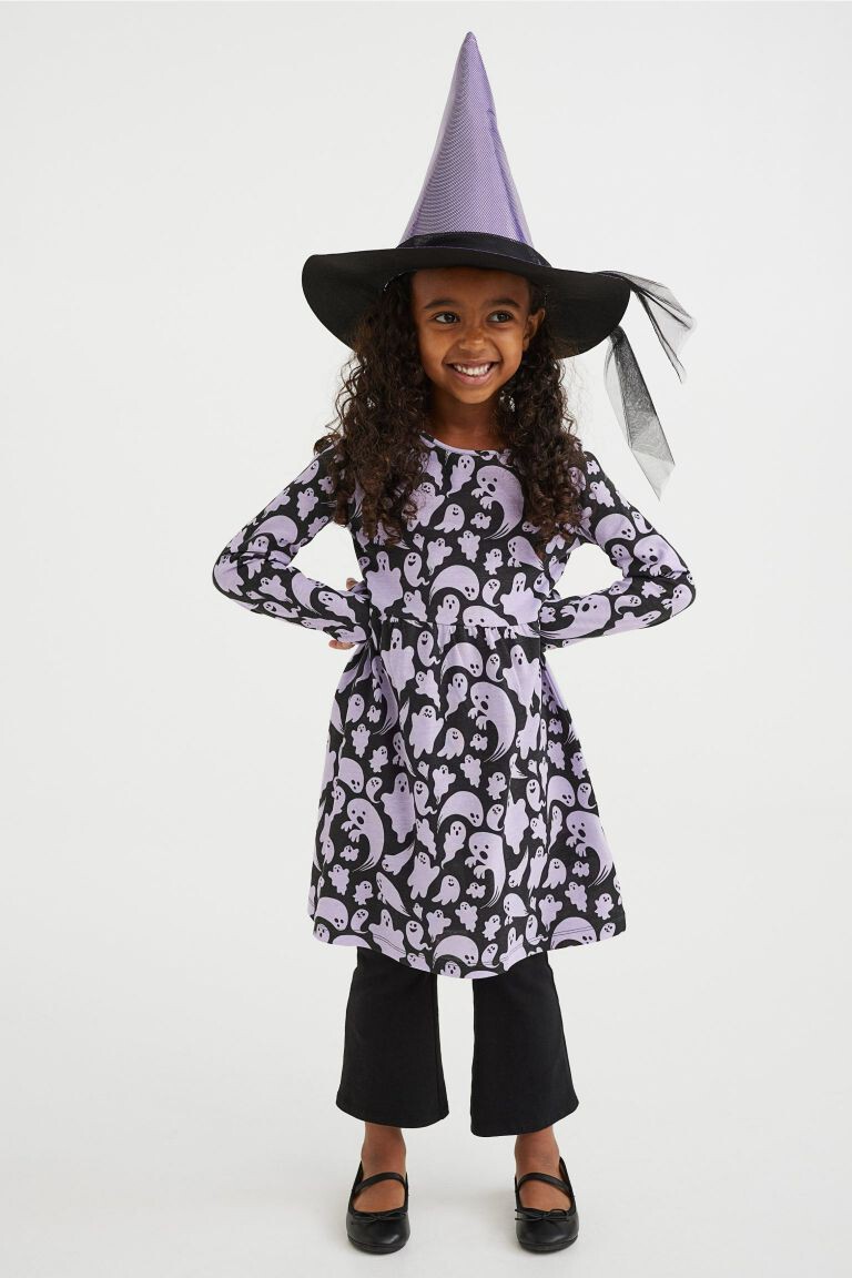 Vestido estampado en punto de algodón