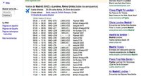 Google nos da los horarios de los vuelos directamente 