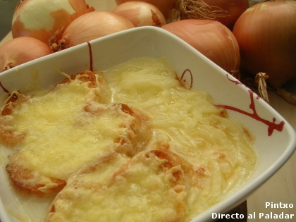 Receta de cuchara. Sopa de cebolla